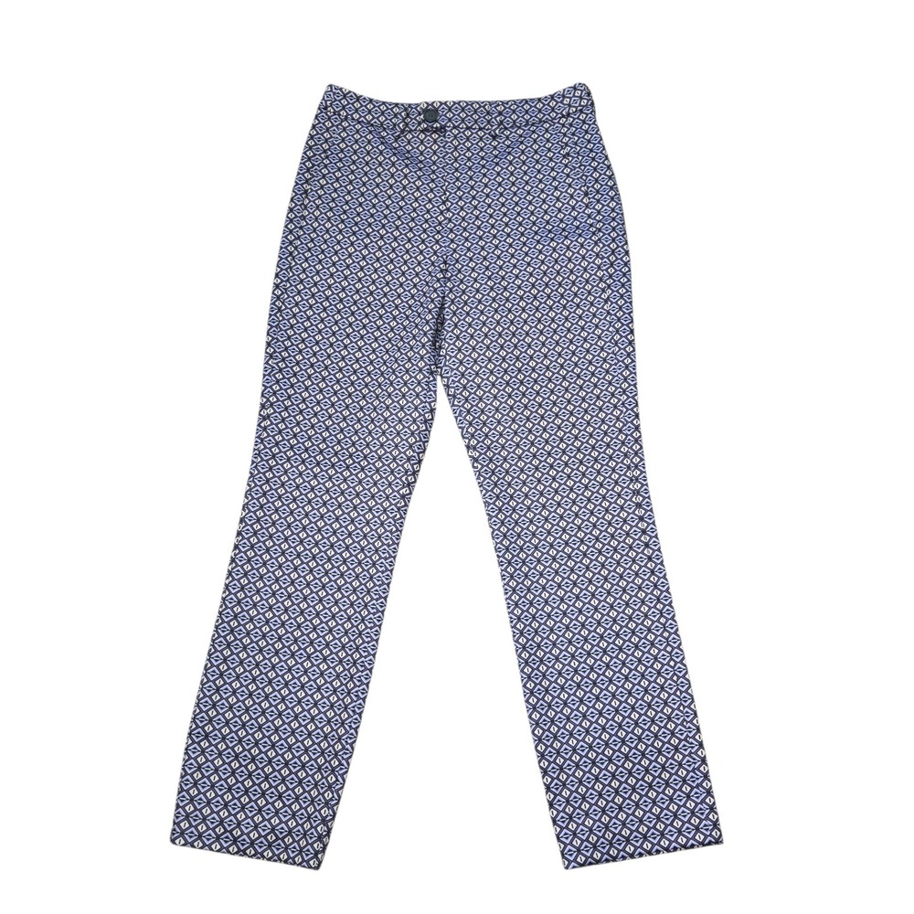 Esqualo Chino Print Multi Geometric Diamond Stretch Slim‎ Pants Size S F23.17506